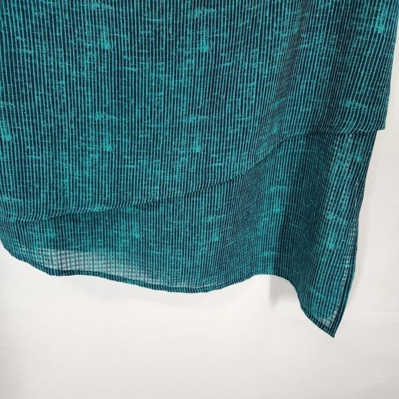 MICHAEL Michael Kors Asymmetric Hem Blouse in Teal - Size medium - Picture 4 of 6